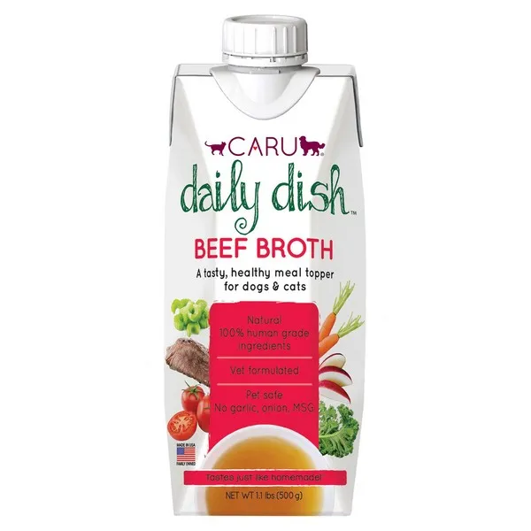 12/17.6 oz. Caru Daily Dish Beef Broth For Dogs And Cats - Items on Sale Now